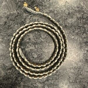 Leather Wrap Bracelet - Brass Dots and Connectors
